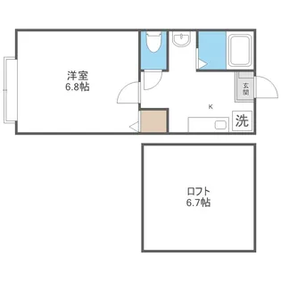 フラット麻生【1階】の間取り