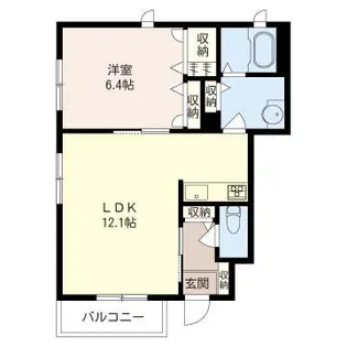チェリー武蔵野【1階】の間取り