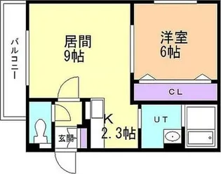 グランメール西町北10【2階】の間取り