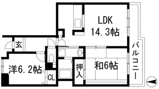 アルビス寺本14号棟【4階】の間取り