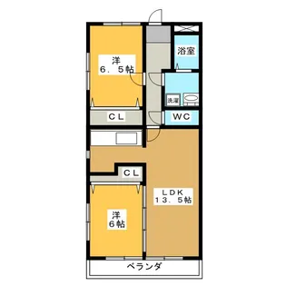 サンフェスタ・KATO A棟【2階】の間取り
