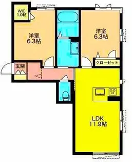 レフィアント【1階】の間取り