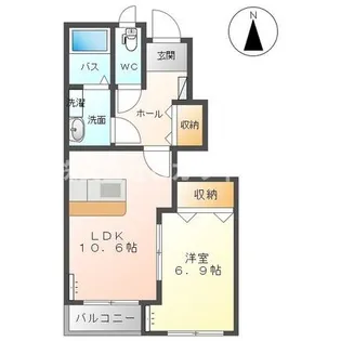 スカイハイツ中野B【1階】の間取り