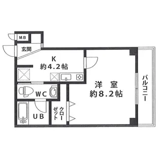A-One Court OWADA【4階】の間取り