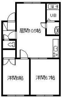 エポーレハイツ【1階】の間取り