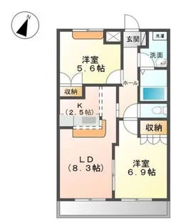 サンライズ【2階】の間取り