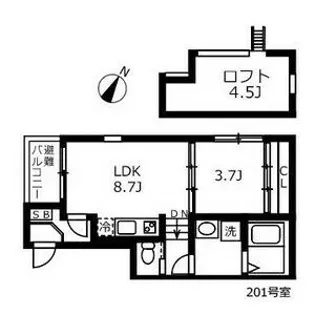 グランツ松葉町【2階】の間取り