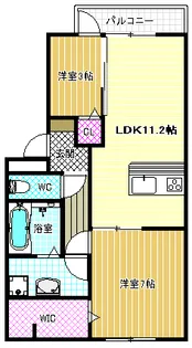 ラ ルーチェ天美我堂【2階】の間取り