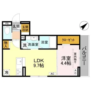 la chance和田町【2階】の間取り