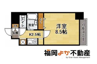 エンクレスト博多駅南【12階】の間取り