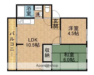 ウインディア石脇【2階】の間取り