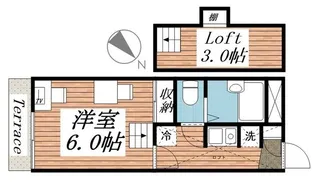 河原子レジデンス【1階】の間取り