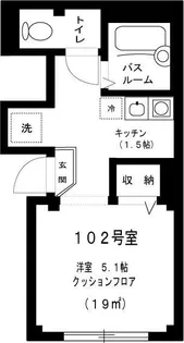 フラワーコーポ【1階】の間取り