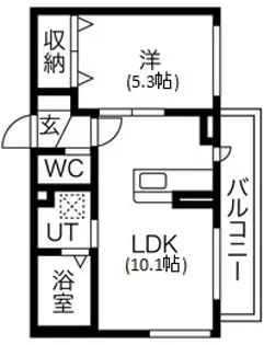 コモンフォート 泉【2階】の間取り