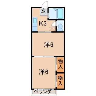 ハイツチロル【2階】の間取り