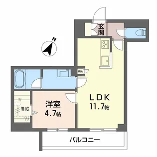Ecrage Takasu【2階】の間取り