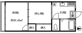 ハウス篠崎5号棟【2階】の間取り