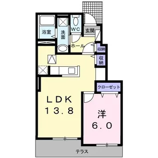 ベルサニーガーデン【1階】の間取り