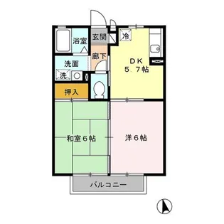 ブリーズ日高【2階】の間取り