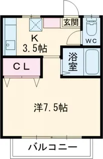 コーポ青い鳥【2階】の間取り
