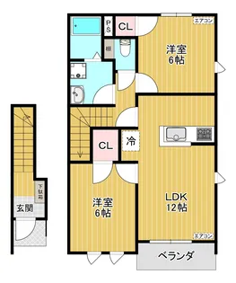 メゾン西中之条C【2階】の間取り