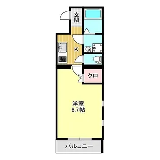AXIS東田中【3階】の間取り