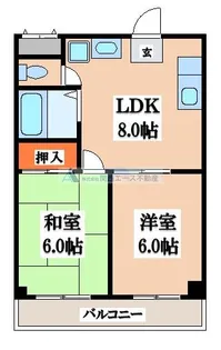 スカイハイツ【2階】の間取り