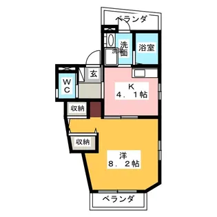 LIFING COURT 矢田駅東【1階】の間取り