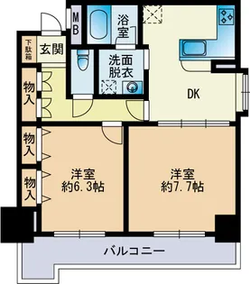 グランディール大濠【2階】の間取り