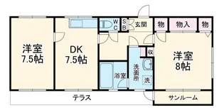 ピアシティーステージII【1階】の間取り