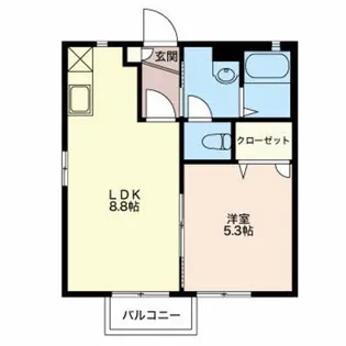 サンライズ【2階】の間取り