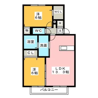 ラパン【2階】の間取り