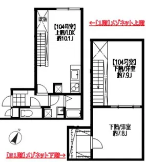 LEGALAND目黒大岡山【1階】の間取り