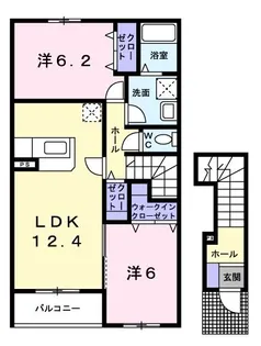 エアリーガーデンE(イースト)【2階】の間取り
