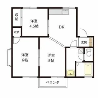 メゾンやしお【1階】の間取り