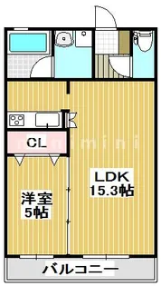 ムライチマンション熊高東【3階】の間取り