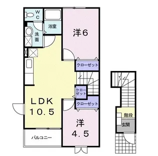 パークメゾン15【2階】の間取り