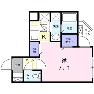 ラ・フェリオ【1階】の間取り