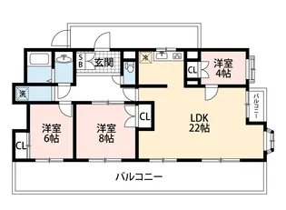 セザール大倉山【1階】の間取り