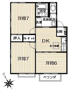 メゾンド岡田【2階】の間取り