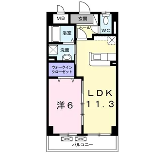 サンライズコード【4階】の間取り