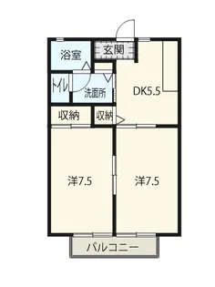 リバーガーデン塚本9213【2階】の間取り