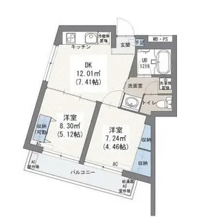 神奈川県横浜市鶴見区寺谷1【マンション】の間取り