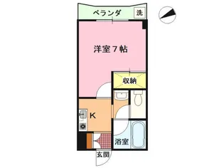 ALESC95マンション【4階】の間取り