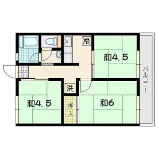 シティハイムさとう【2階】の間取り