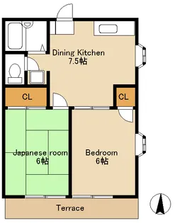 ニュー若葉ハイム【2階】の間取り
