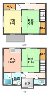 愛媛県宇和島市大宮町1【一戸建】の間取り