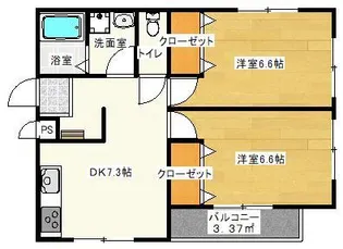 フォレスト雨宮【2階】の間取り