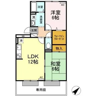 レジデンス・タケカタ【1階】の間取り