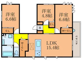 D-room大池通り【3階】の間取り
